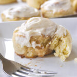 biscuit cinnamon roll on a plate