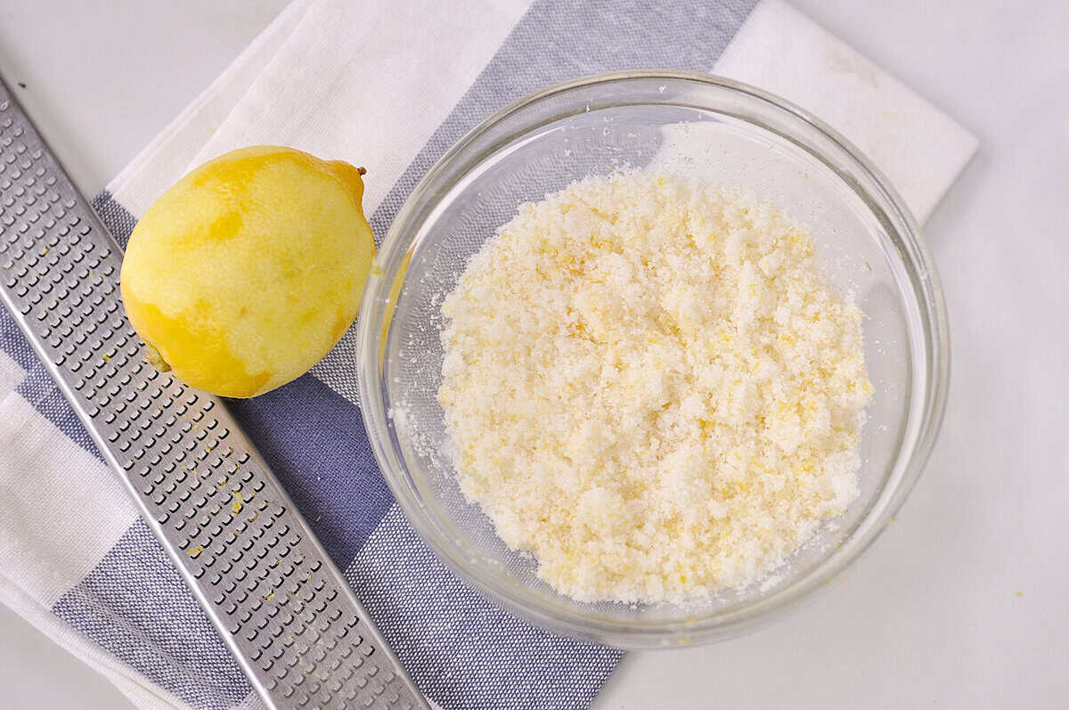 bowl of lemon sugar