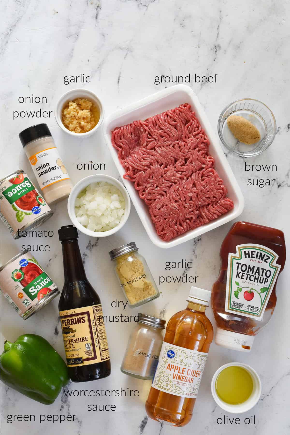 ingredients for sloppy joes