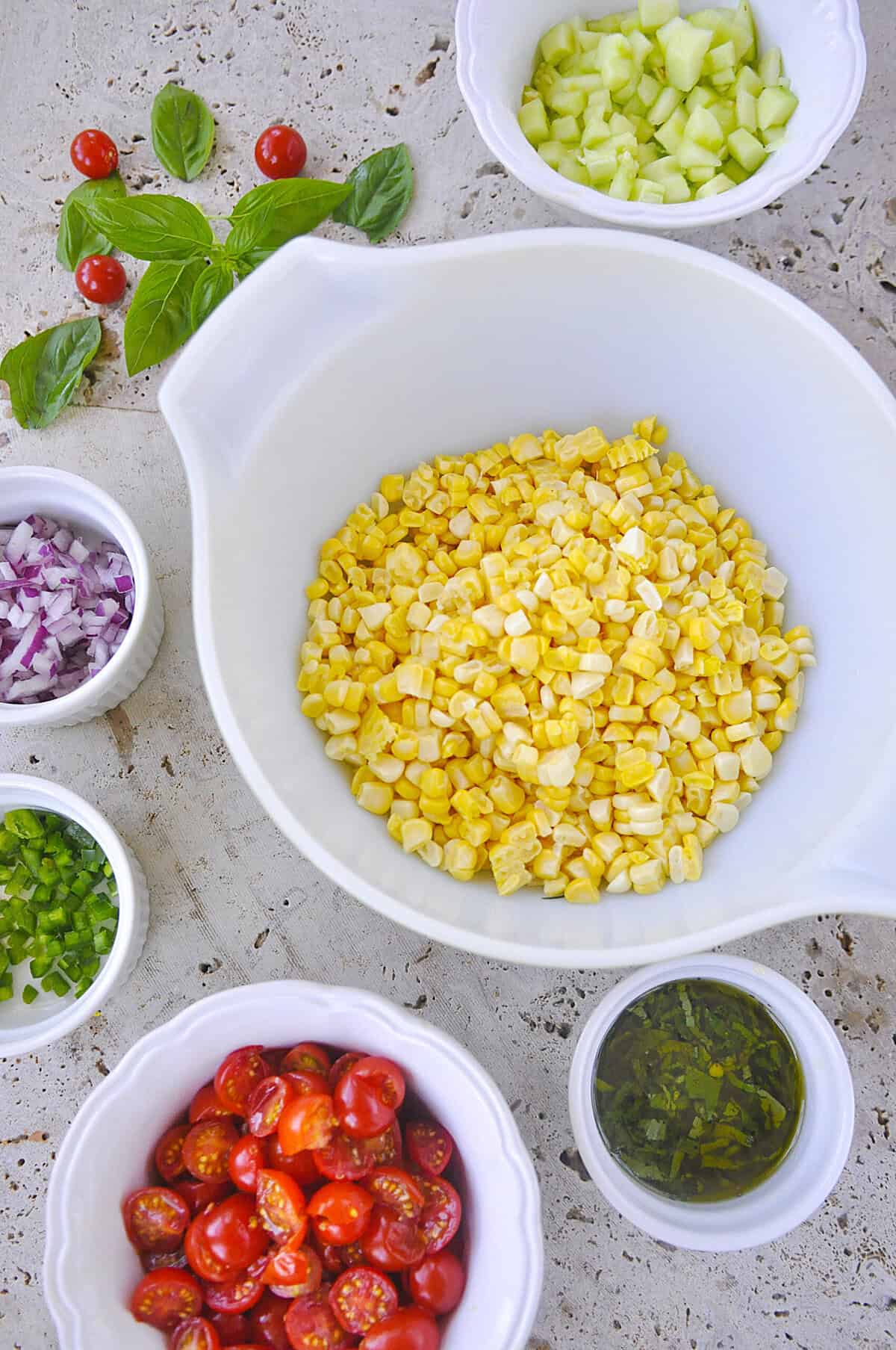 ingredients for corn salad