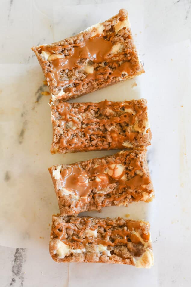 overhead shot of biscoff bars