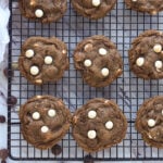 hot chocolate cookies on a cooling rack